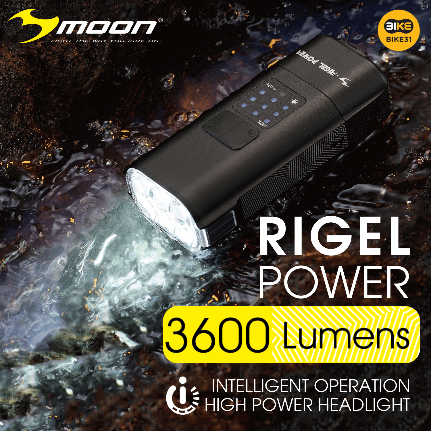 Moon Rigel Power 3600 Lumens High Power Bicycle Light Moon Rigel Power 3600 Lumens High Power Bicycle Light