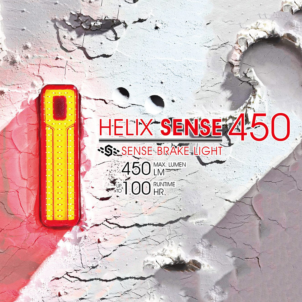Moon Helix Sense 450 Lumens Bicycle Red Light (with brake sensing)