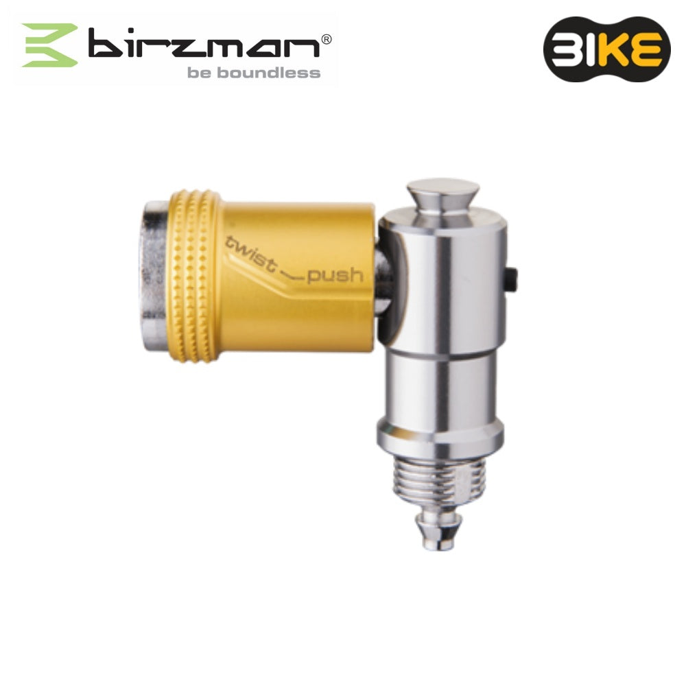 Birzman Bicycle Bike Push and Twist Valve Head Adaptor (suitable Tiny Tanker or other Birzman floor pumps) / Compatible with Both Presta and Schrader