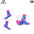 Darevie DVA012 Cycling Socks / Blue Green / Pink Blue / Black Red / Black Pink / Free Size