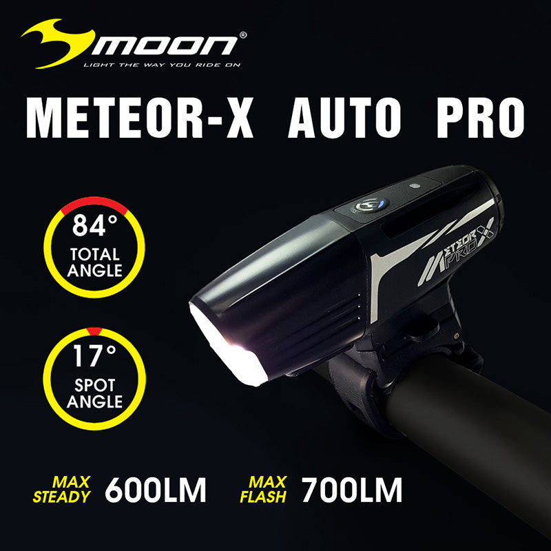 Moon Meteor-X Auto Pro 600 (Flashing 700) Lumens Bicycle Front White L
